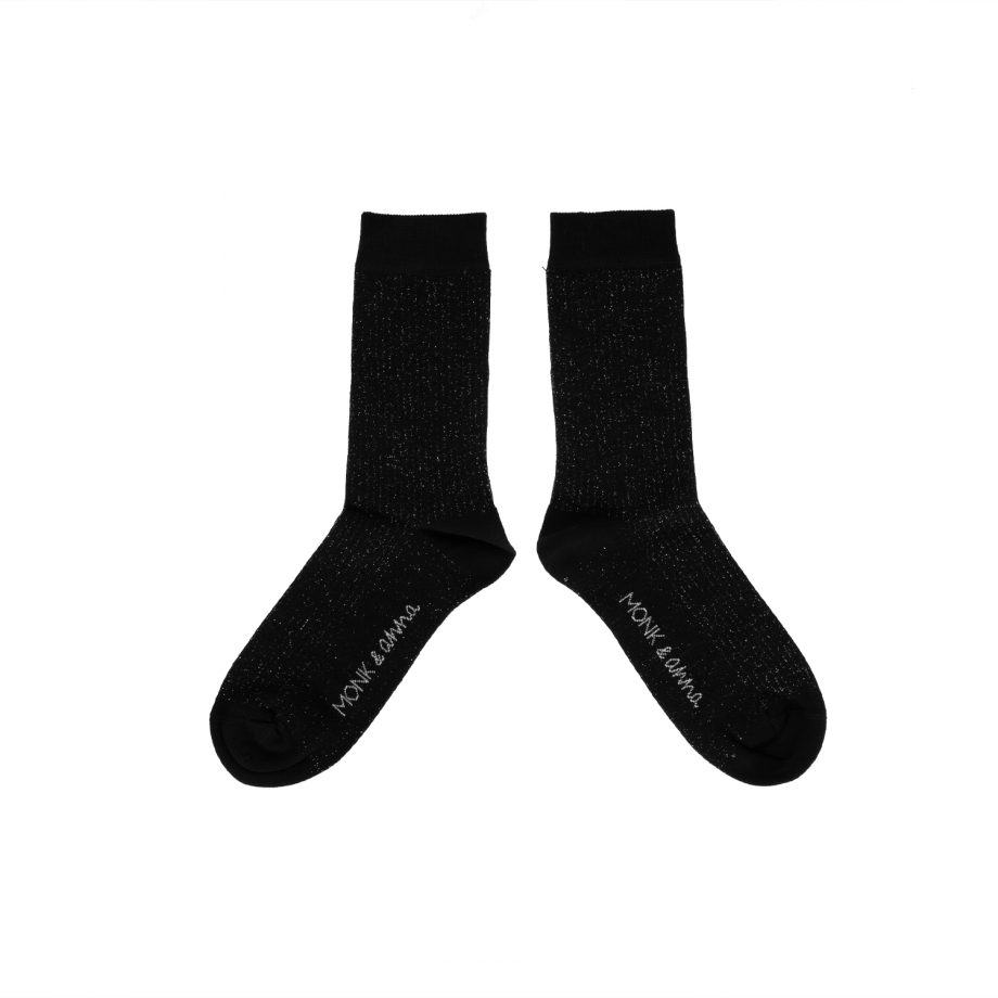 Socks Glitter Black | Monk&Anna