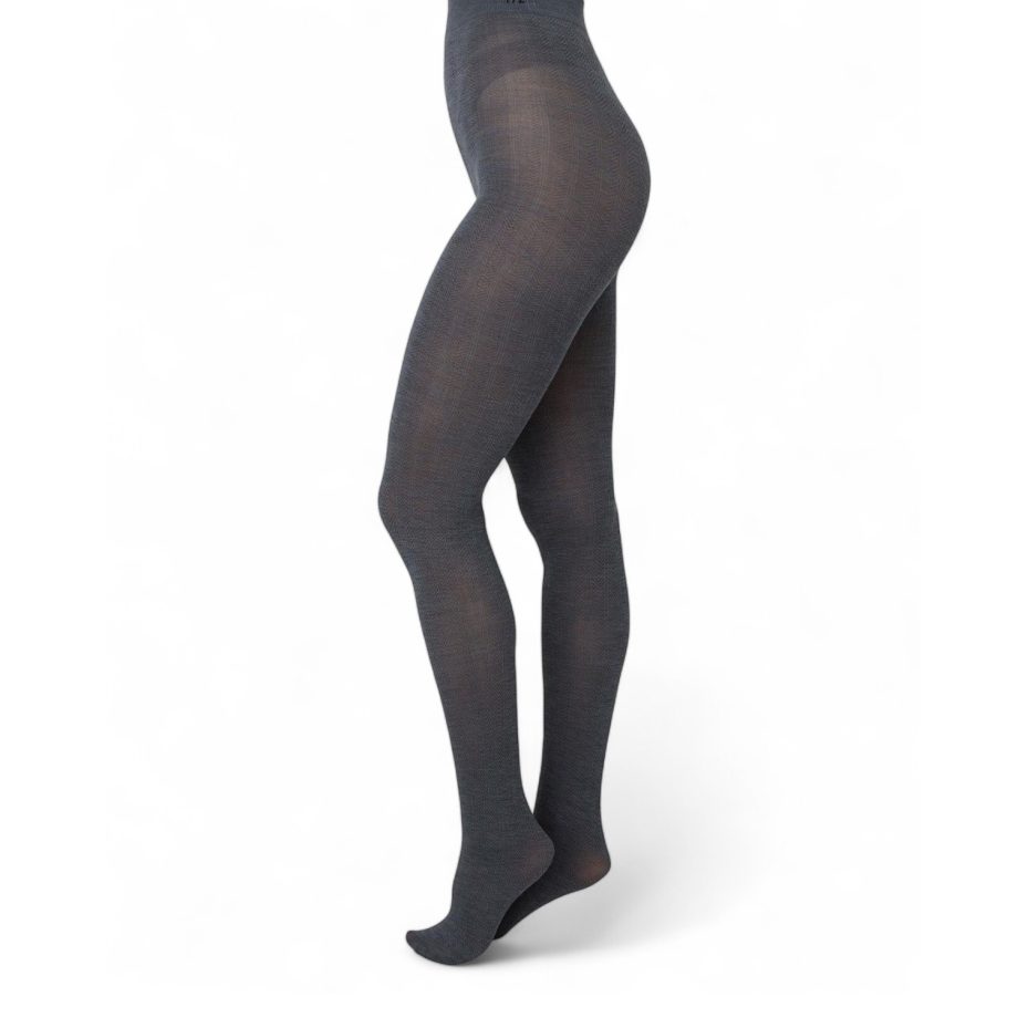 Ylva Wool Fishb. Anthracite | Swedish Stockings