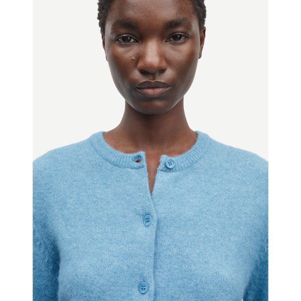 Nor Short Cardigan Blue Heaven | Samsøe Samsøe