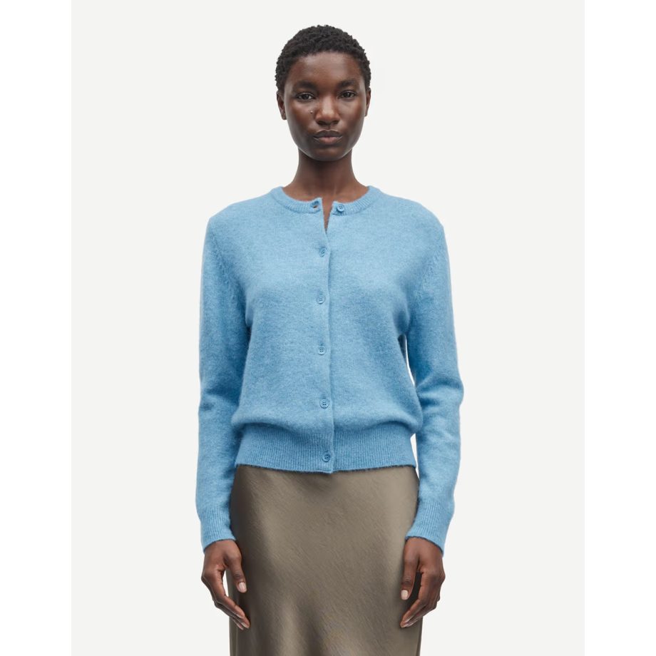 Nor Short Cardigan Blue Heaven | Samsøe Samsøe