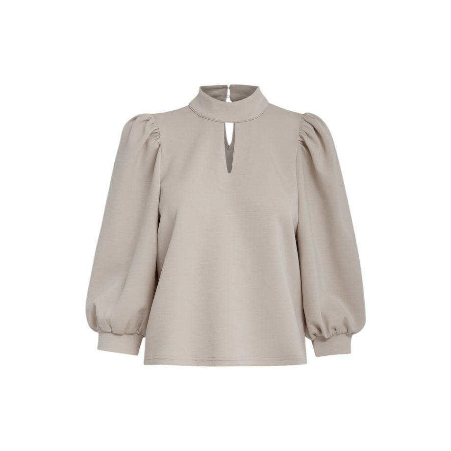 Dicette Loop Neck Blouse Sandshell | Peppercorn