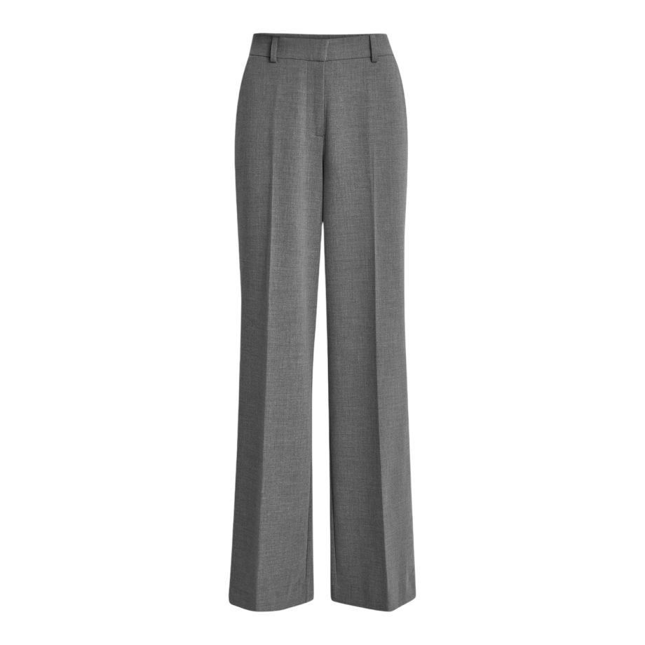 Welma Mid Waist Pants Light Grey Melange | Minus