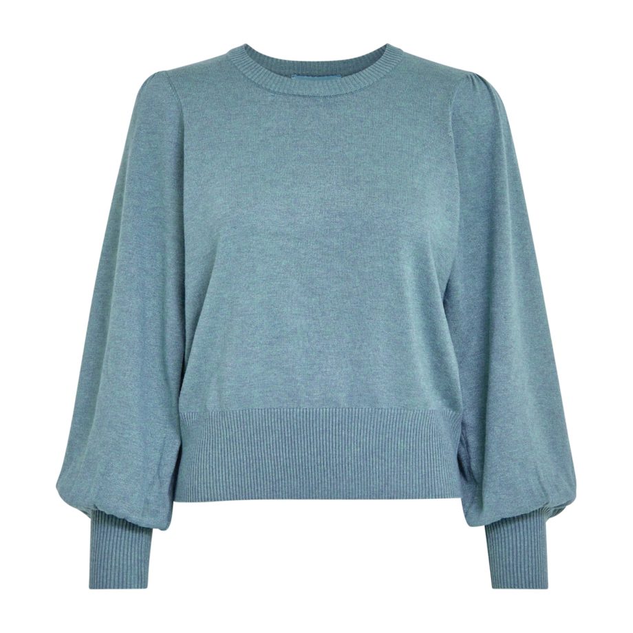 Liva Long Sleeve Pullover Citadel Blue Melange | Minus