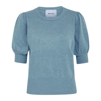 Liva Knit Tee Citadel Blue Melange | Minus