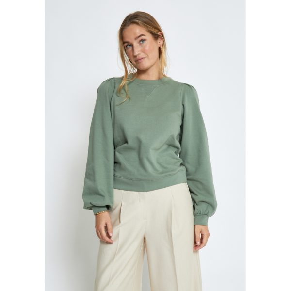 Gloria GOTS Sweatshirt Hedge Green | Peppercorn