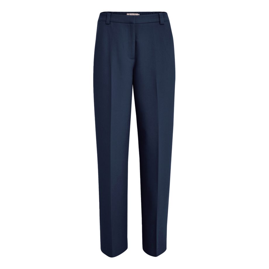 Delia Mid Waisted Straight Pant Navy Peony | Peppercorn