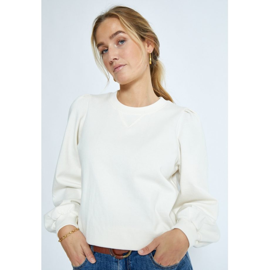 Gloria GOTS Sweatshirt Gardenia | Peppercorn