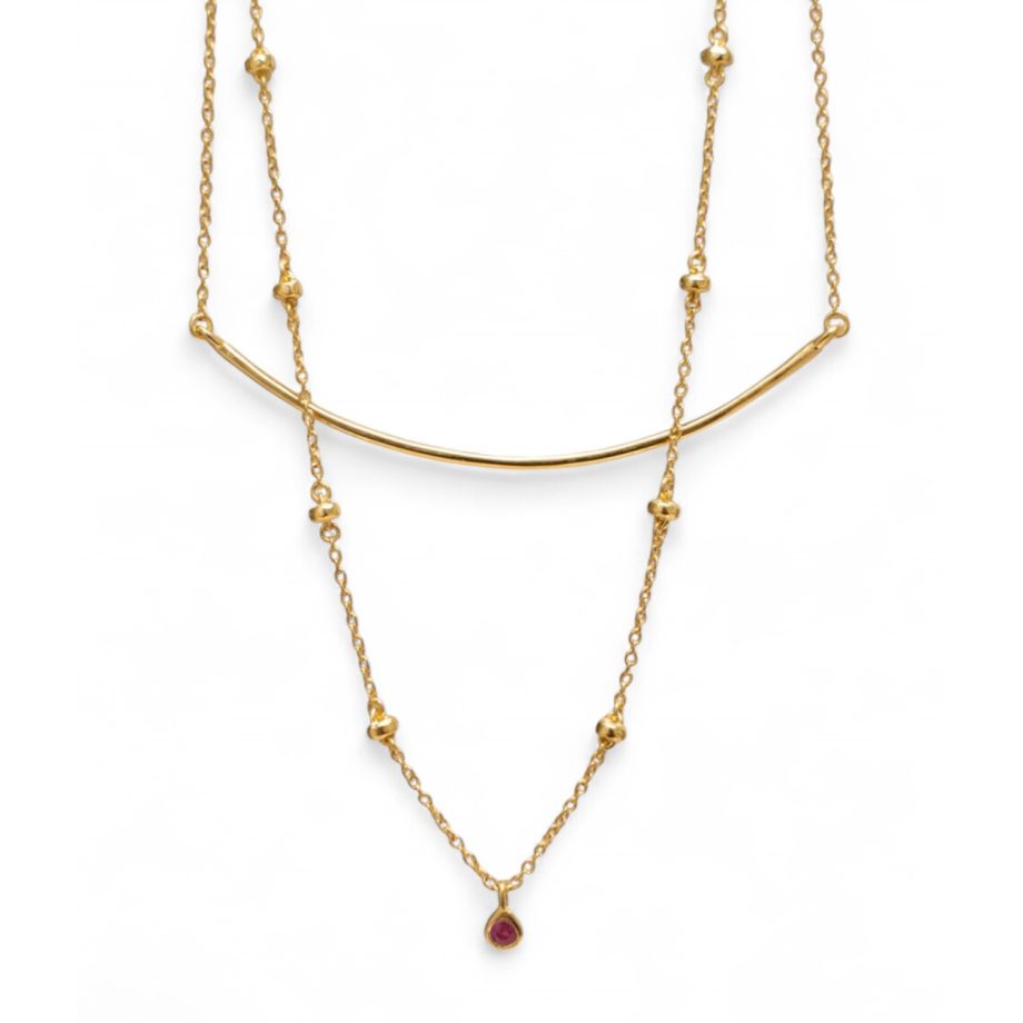 Collier Iluka Double Ruby | Muja Juma