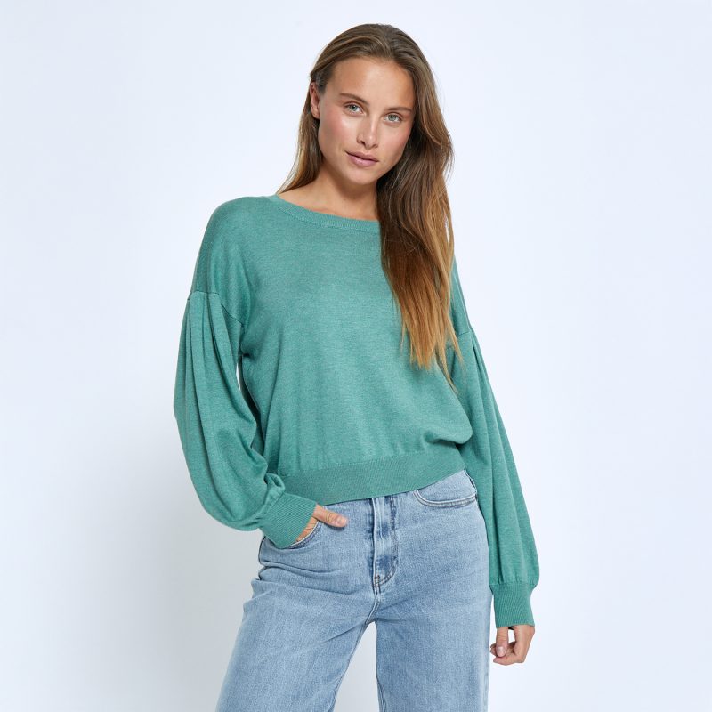 Melea Knit Pullover Frosty Spruce Mel | Minus