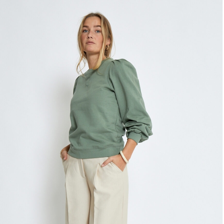 Gloria GOTS Sweatshirt Hedge Green | Peppercorn