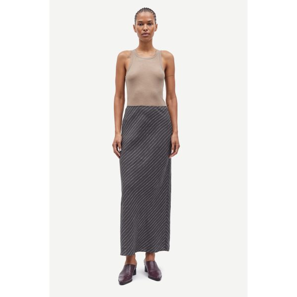 Saagneta Long Skirt Beluga Stripe | Samsoe Samsoe