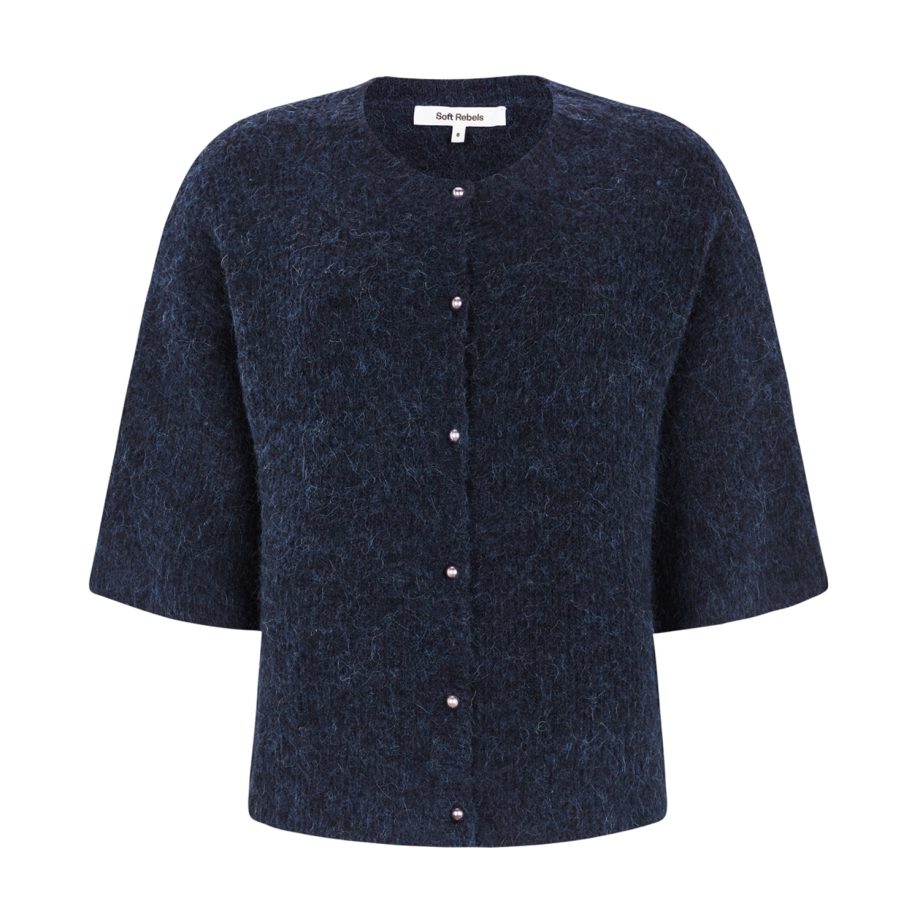 Hema Short Sleeve Cardigan Knit Total Eclipse | Soft Rebels