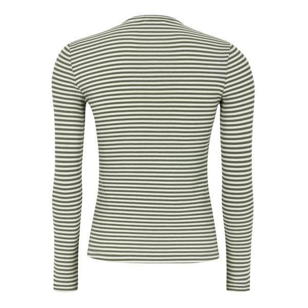 Fenja Stripe O-neck Top Vetiver | Soft Rebels