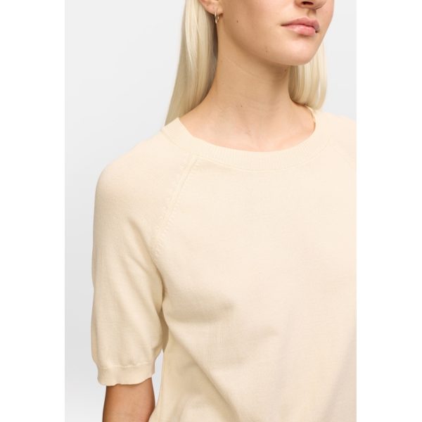 Marla Short Sleeve O-neck Knit Arctic Wolf | Soft Rebels