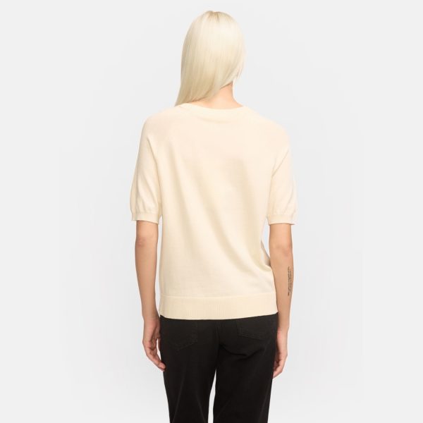 Marla Short Sleeve O-neck Knit Arctic Wolf | Soft Rebels