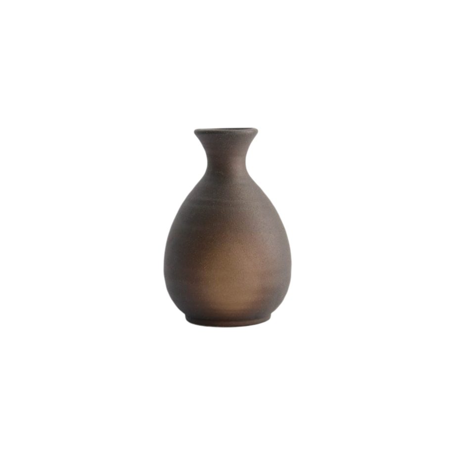 Sake Bottle L Bizen Black | Tokyo Design Studio