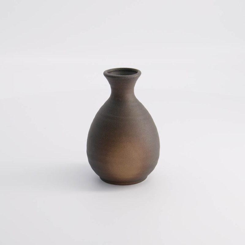 Sake Bottle L Bizen Black | Tokyo Design Studio