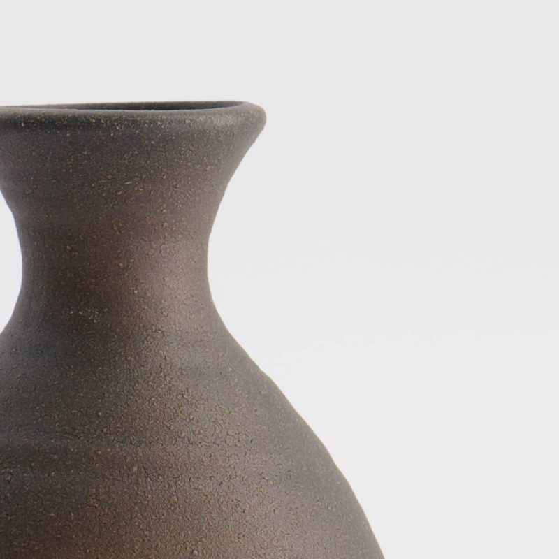 Sake Bottle L Bizen Black | Tokyo Design Studio