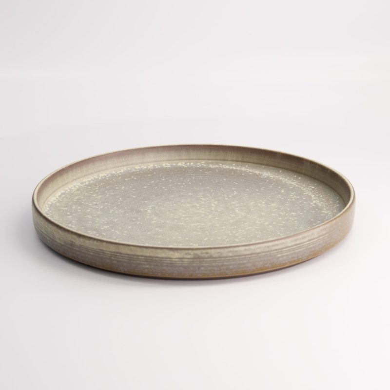 Round Plate Grey with Rim 26.5cm | Tokyo Design Studio