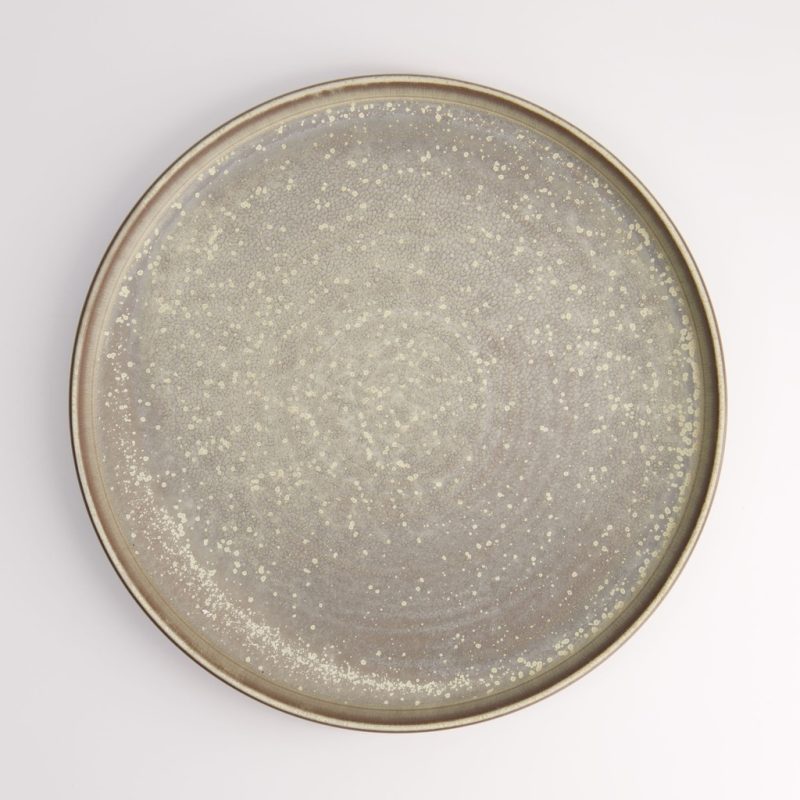 Round Plate Grey with Rim 26.5cm | Tokyo Design Studio