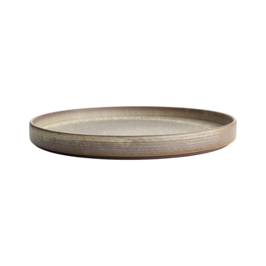 Round Plate Grey with Rim 26.5cm | Tokyo Design Studio