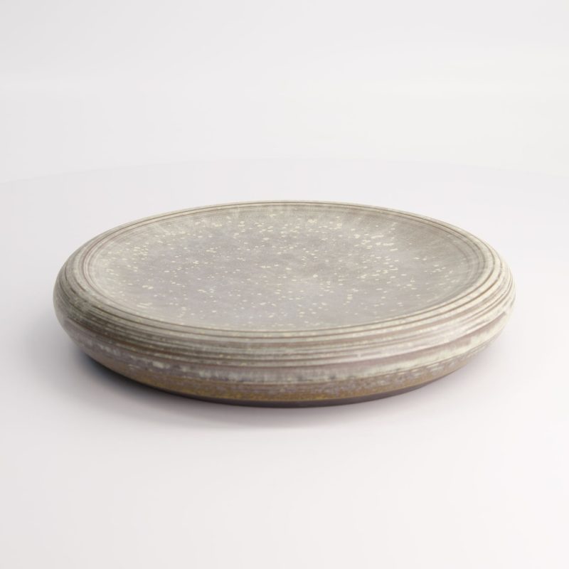 Gold Sand Grey Flat Dish 24cm | Tokyo Design Studio