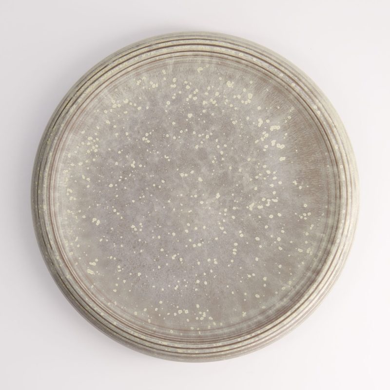 Gold Sand Grey Flat Dish 24cm | Tokyo Design Studio