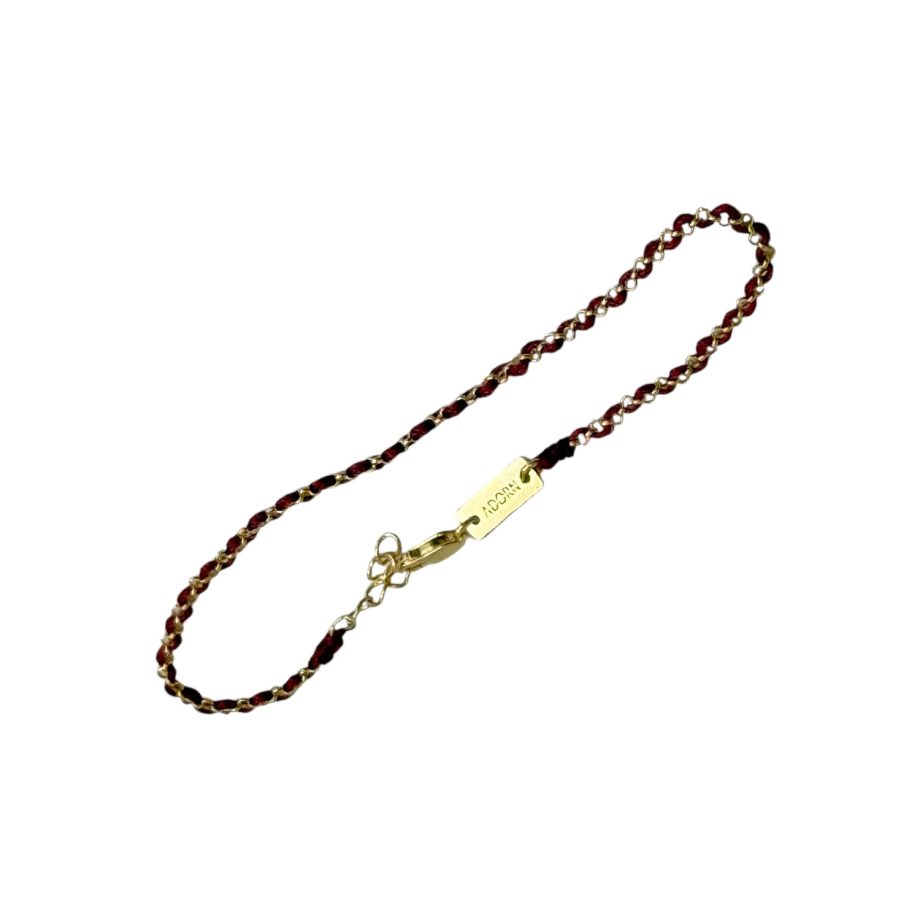 Gold-Vermeil Chain Bracelet Ruby Red | Adorn