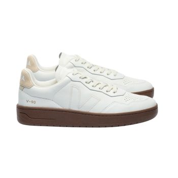 V-90 Leather White Pierre Almond | VEJA