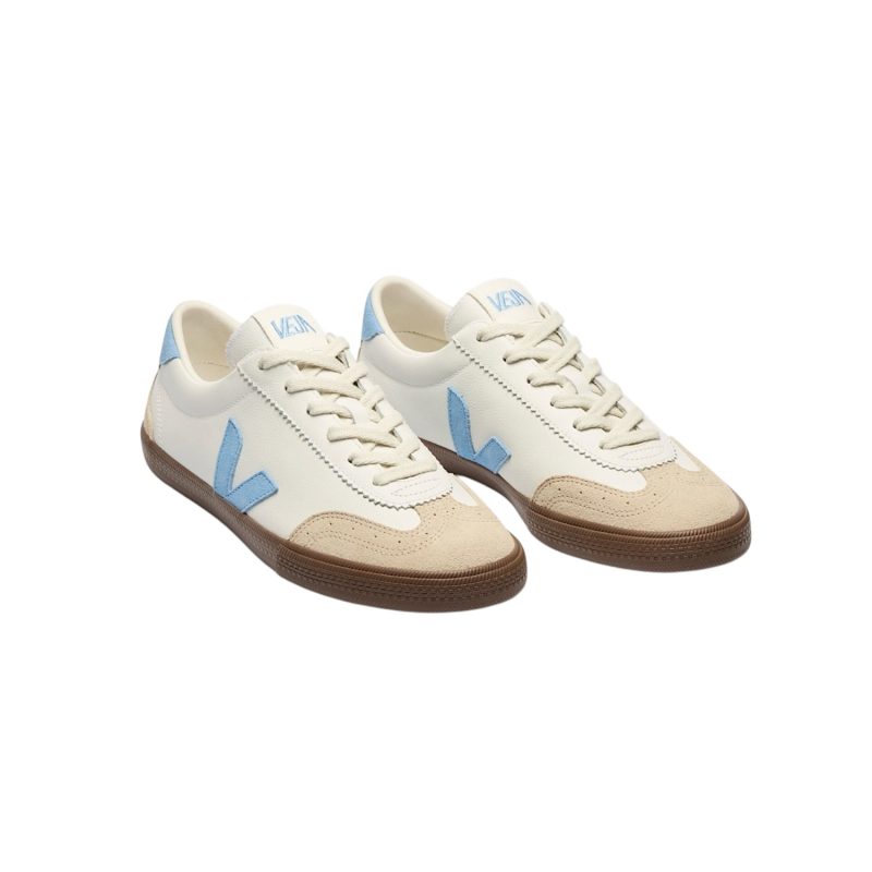 Volley Leather White Aqua Bark | VEJA - Afbeelding 3