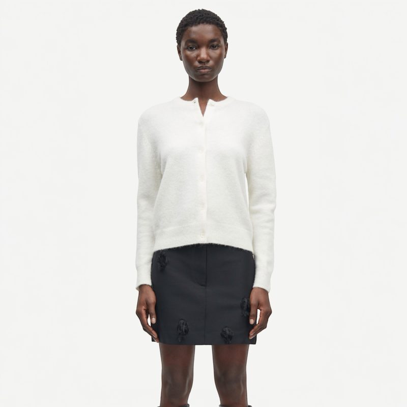 Nor Short Cardigan Clear Cream | Samsøe Samsøe