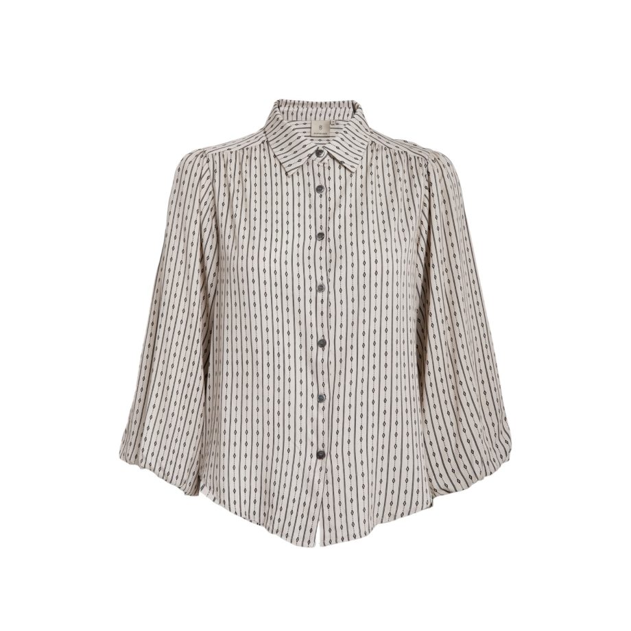 Gabriella Shirt Whitecap Cream Print | Peppercorn