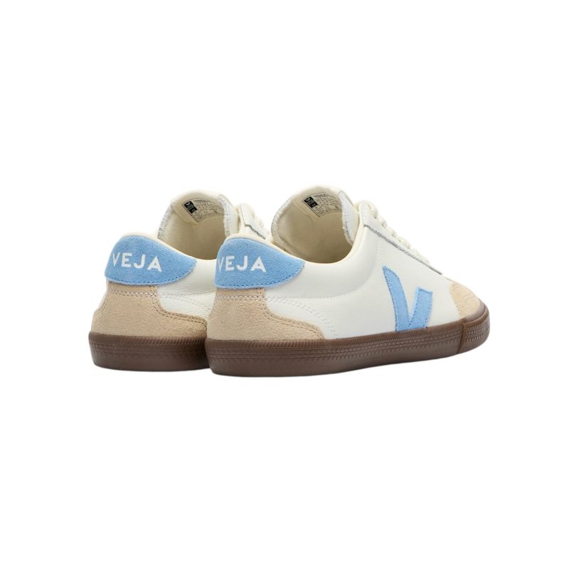 Volley Leather White Aqua Bark | VEJA