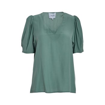 Revi V-Neck Blouse Frosty Spruce | Minus