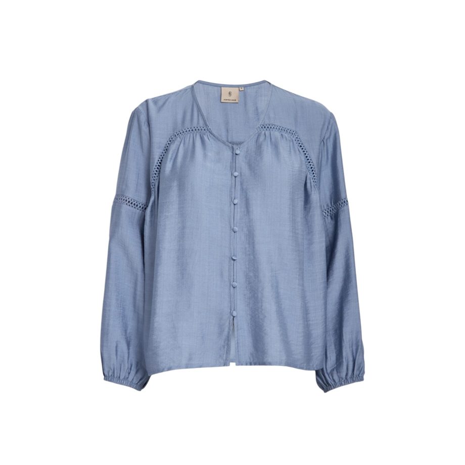 Gatty Shirt Faded Denim | Peppercorn