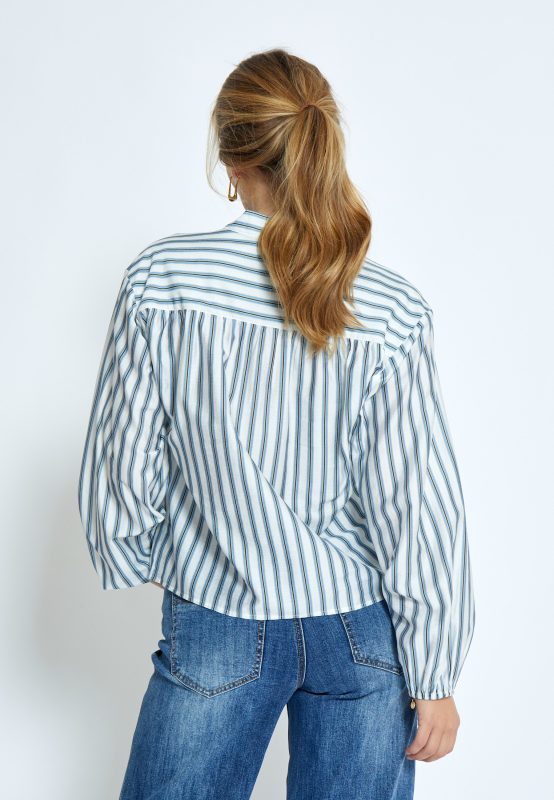 Giril Blouse Faded Denim ST | Peppercorn