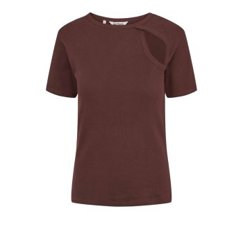 Adelynn Keyhole T-shirt Deep Mahogany | Soft Rebel