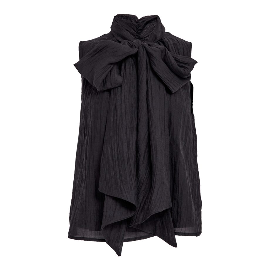 Gloria Bow Top Black | Peppercorn