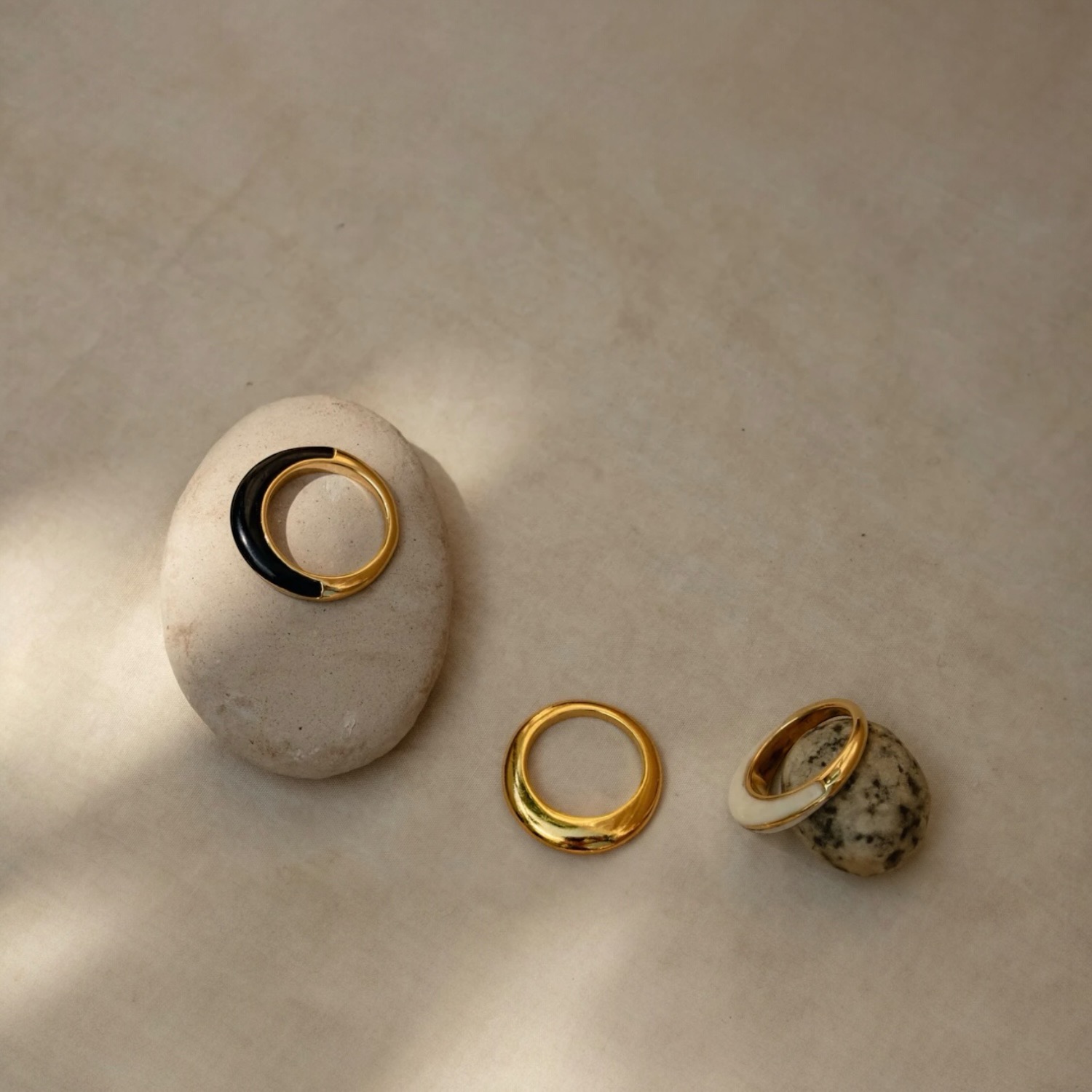 Gold-Vermeil White Natural Ring | Adorn