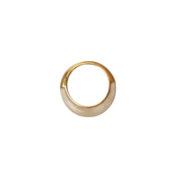 Gold-Vermeil White Natural Ring | Adorn