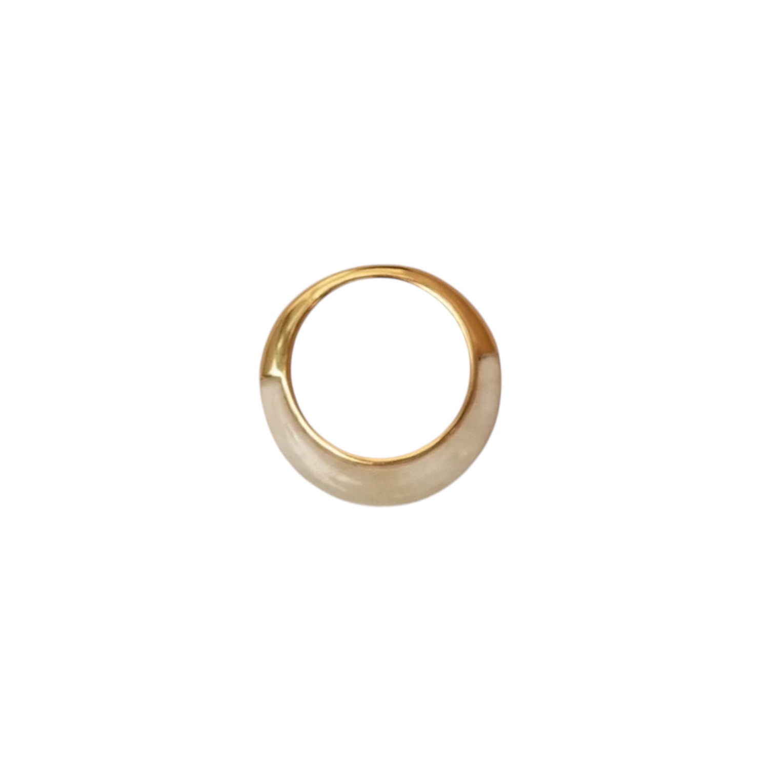 Gold-Vermeil White Natural Ring | Adorn