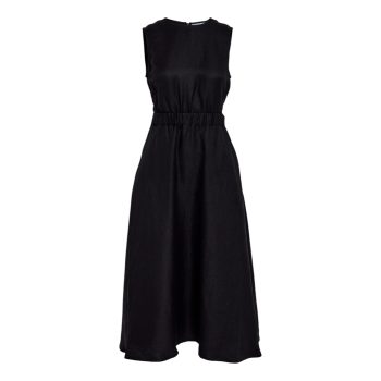 Sabbi Midi Linen Dress Black | Minus