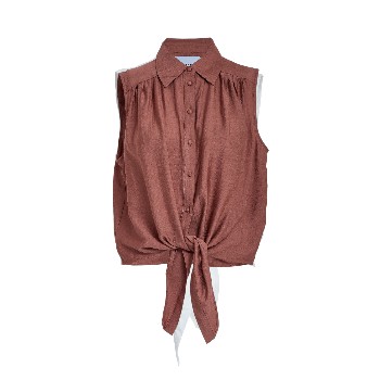 Seria Sleeveless Shirt Smoked Paprika | Minus