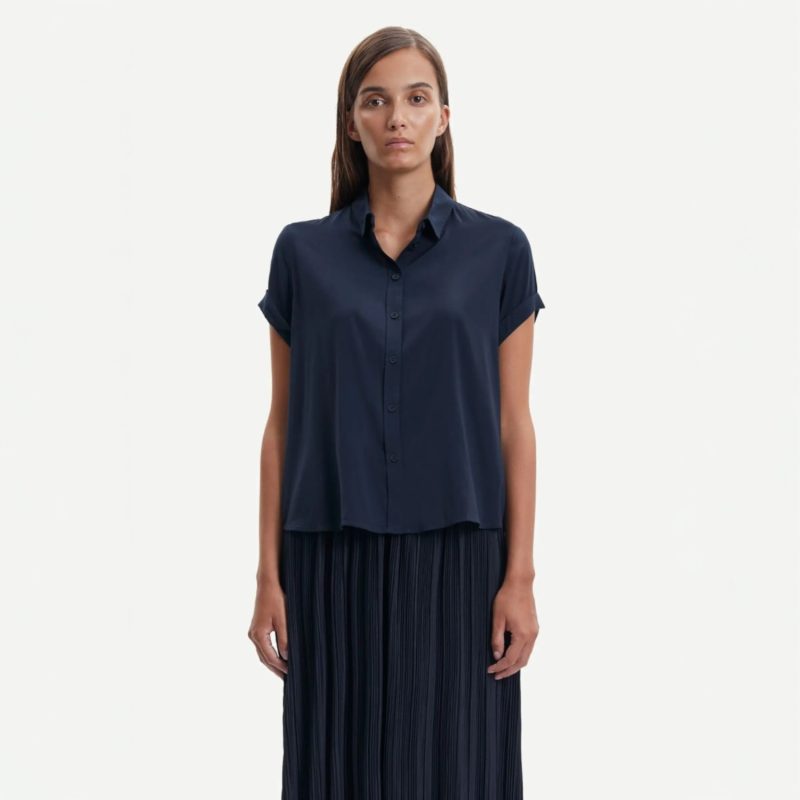 Majan Shirt Dark Sapphire | Samsoe Samsoe