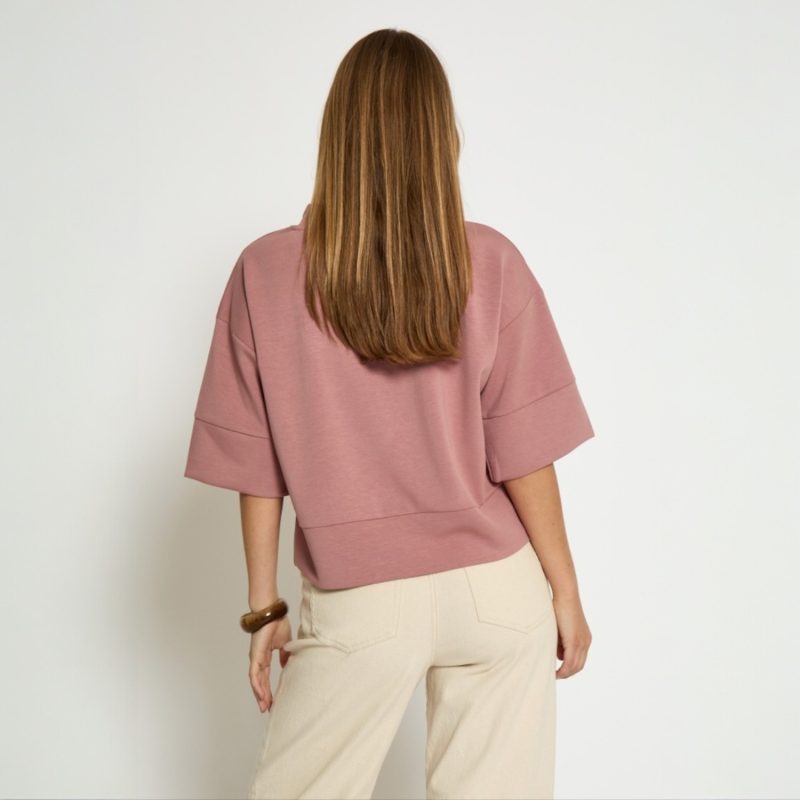 Dicette Half Sleeve Blouse Ash Rose | Peppercorn