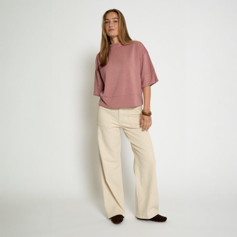 Dicette Half Sleeve Blouse Ash Rose | Peppercorn