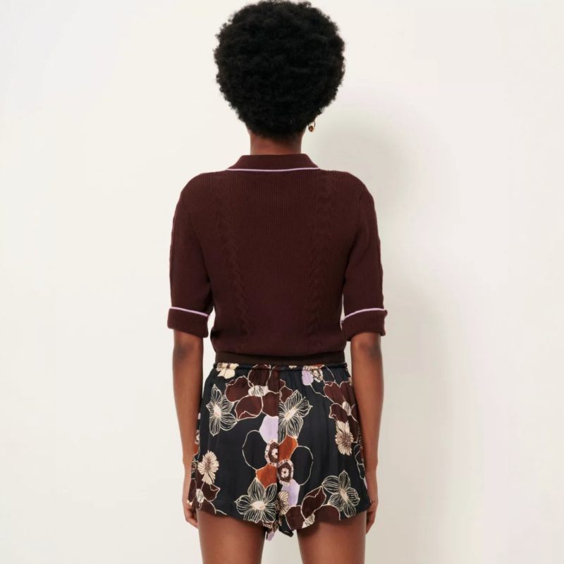 Jodi Knitted Polo Espresso | Sessùn