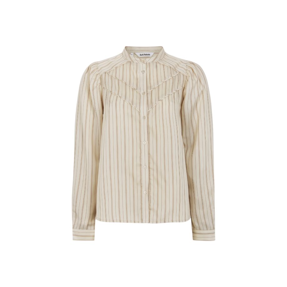 Charlotte Blouse Arctic Wolf Stripe | Soft Rebels