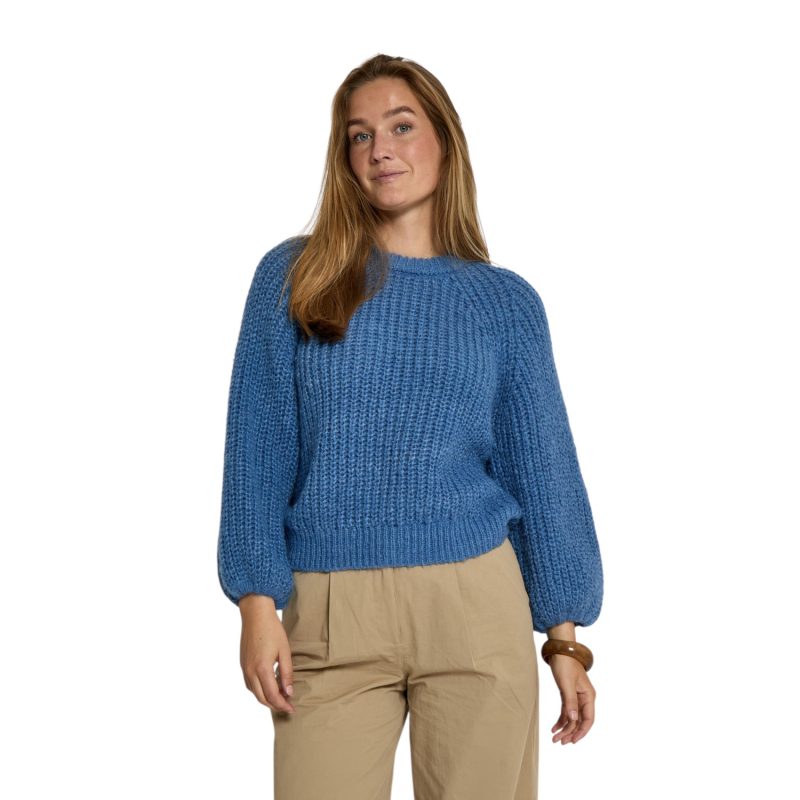 Jette GRS Knit Pullover Blue Riverside | Peppercorn