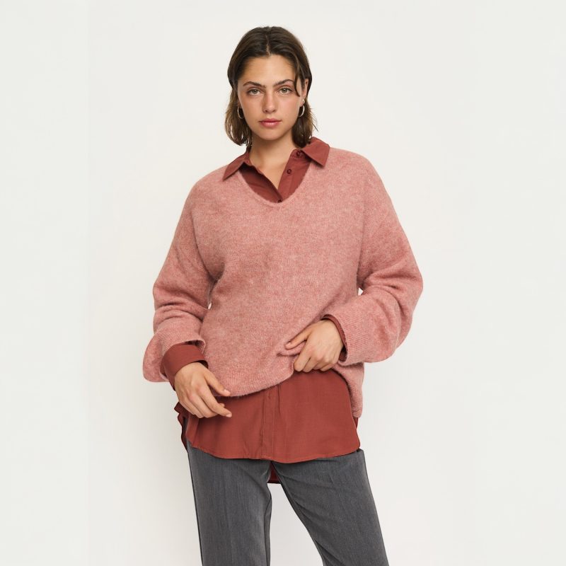 Allison V Knit Rose Dawn Melange | Soft Rebels